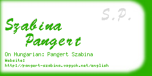 szabina pangert business card